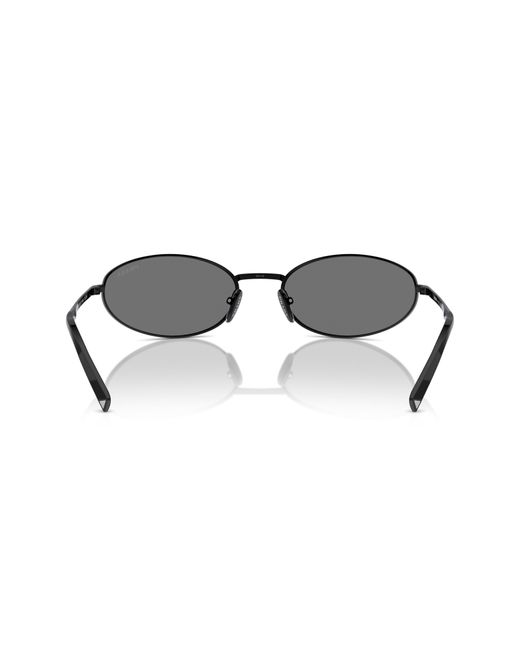 Prada Black 59mm Oval Sunglasses for men