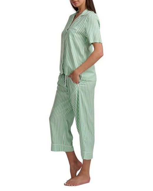 Splendid Green Notch Collar Pajamas