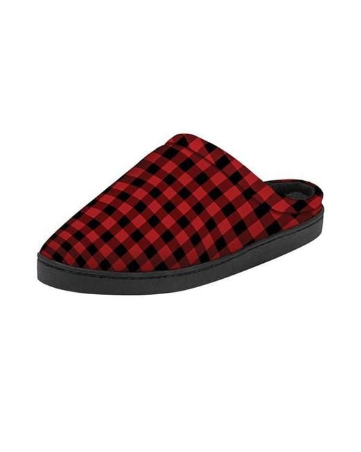 Kingsize Red Fleece Clog Slippers for men