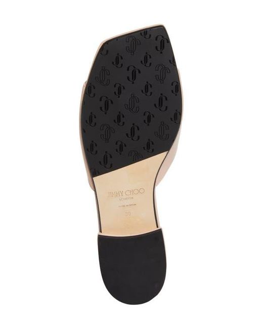 Jimmy Choo Dina Slide Sandal in Natural | Lyst