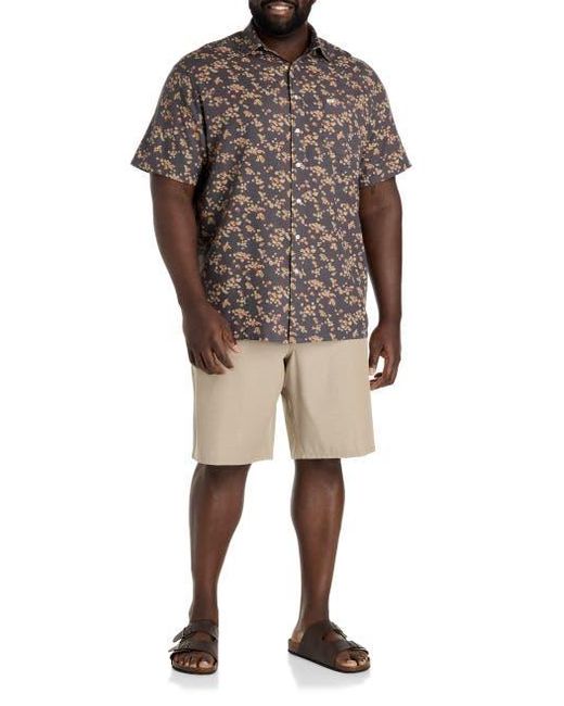 O'neill Sportswear Brown Big & Tall Eco Standard Floral Sport Shirt for men