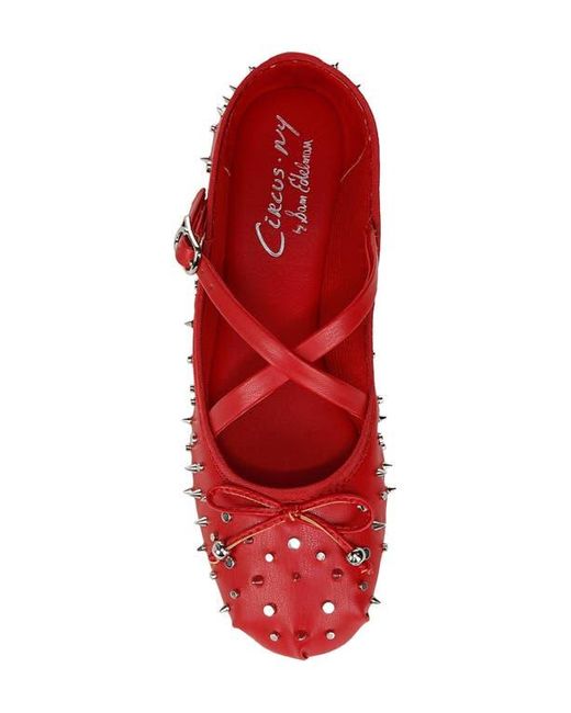 Circus by Sam Edelman Red Zuri Stud Mary Jane Flat