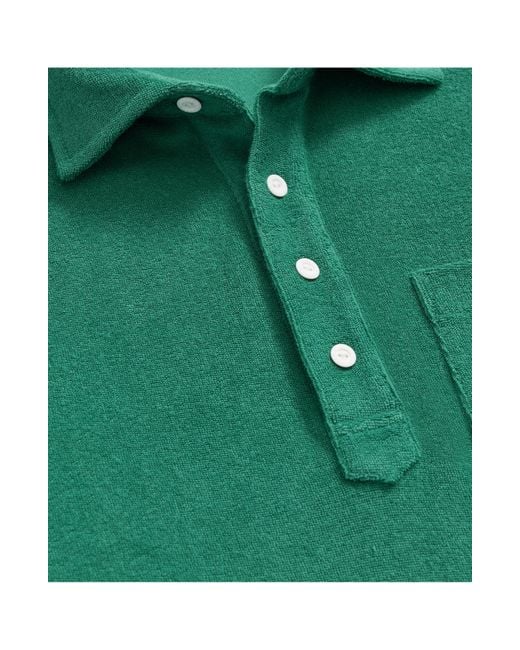 Brooks Brothers Green Cotton Terry Cloth Pocket Polo for men