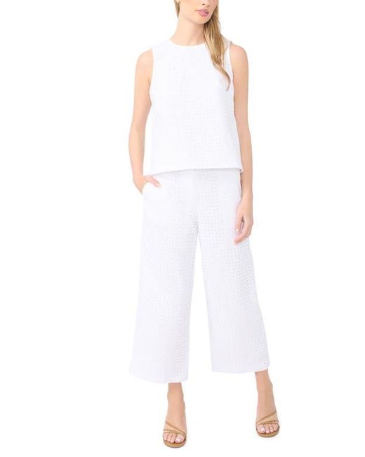 Halogen® White Eyelet Embroidery Shell