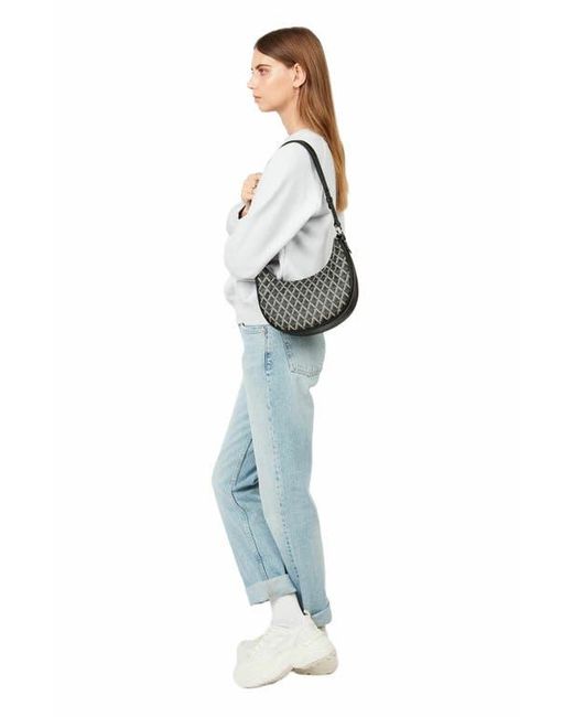 Lancaster Gray Zipped Hobo Bag Ikon It