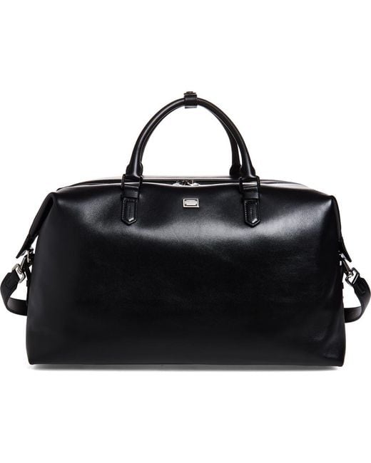 Dolce & Gabbana Black Roma Leather Duffle Bag for men