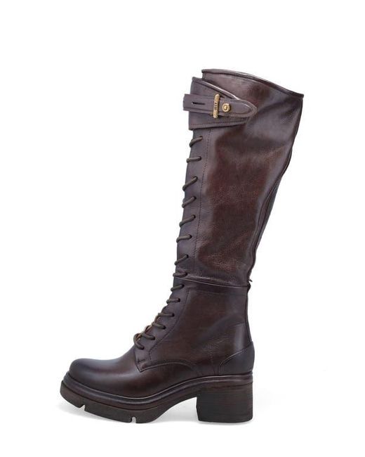 A.s.98 Black Edison Lace-Up Knee High Boot