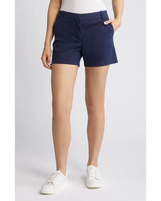 Caslon Blue Caslon(r) Twill Shorts
