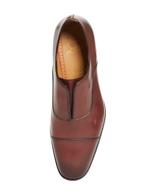 Christian Louboutin Alpha Ii Cap Toe Slip-On in Brown for  display picture 1