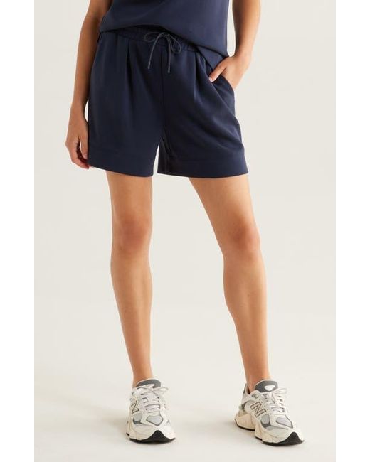 Zella Blue Ultra Soft High Waist Knit Shorts
