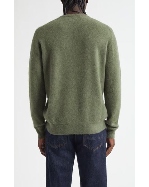 Massimo Alba Green Crewneck Cashmere Sweater for men