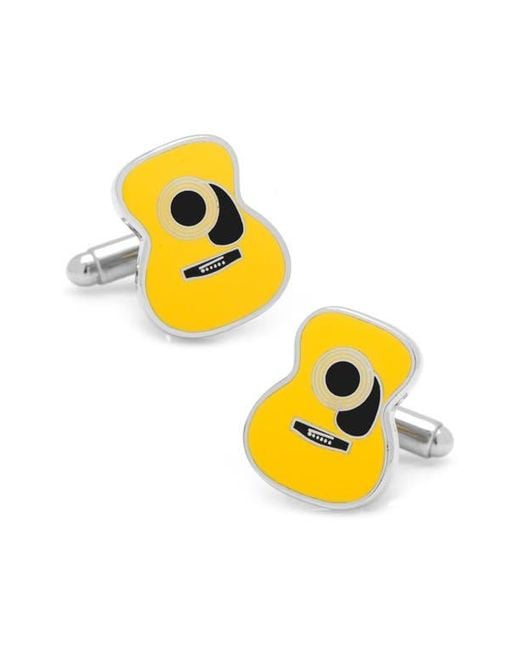 Cufflinks Inc. Yellow Guitar Cuff Links for men