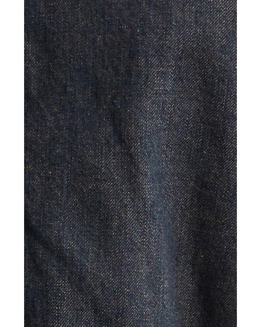 Ralph Lauren Black Shawl Collar Cotton & Linen Blend Denim Jacket for men