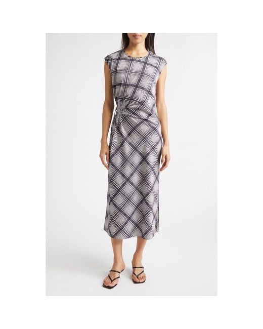 10 Crosby Derek Lam Multicolor Adelita Lattice Print Midi Dress