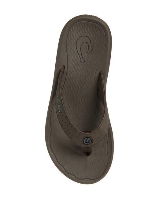 Olukai Gray Ki Flip Flop for men