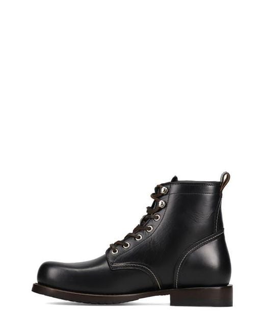Frye Black Lace-Up Leather Ankle Boots for men