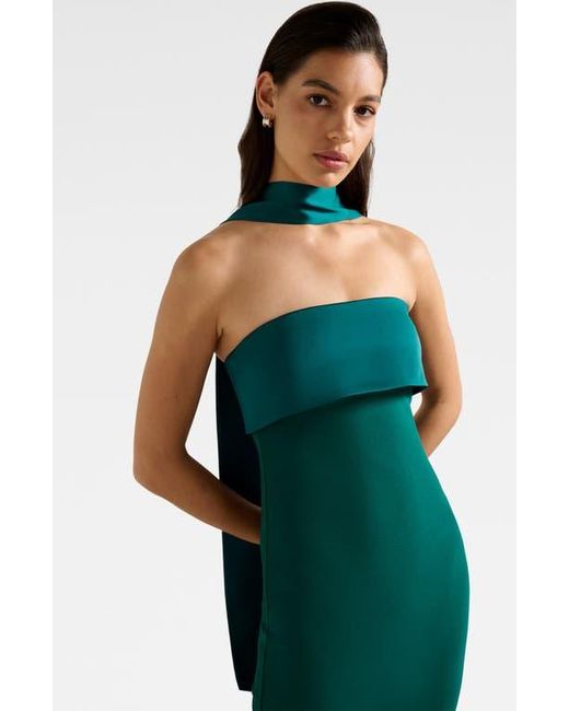 green a line cocktail dress Elegant Plus Size Dark Green A-Line Cocktail Dress for Autumn & Winter –  Canary Houze main image 1