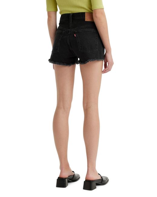 Levi's 501® Original Cutoff Denim Shorts in Black | Lyst