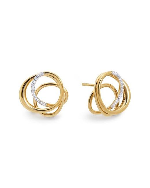 Monica Vinader Metallic Nura Lab-Created Diamond Pavé Stud Earrings