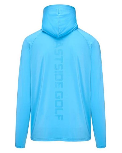 EASTSIDE GOLF Blue Half Zip Golf Hoodie for men