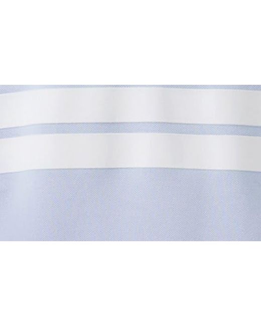Lacoste White Classic Fit Stripe Piqué Knit Polo for men