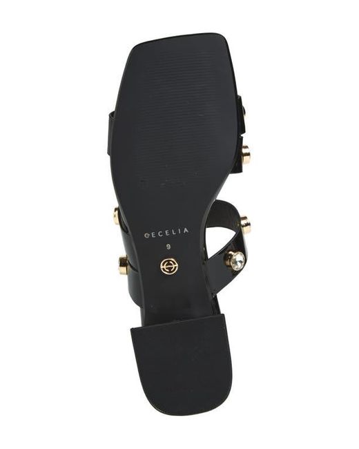 Cecelia New York Black Lindon Slide Sandal