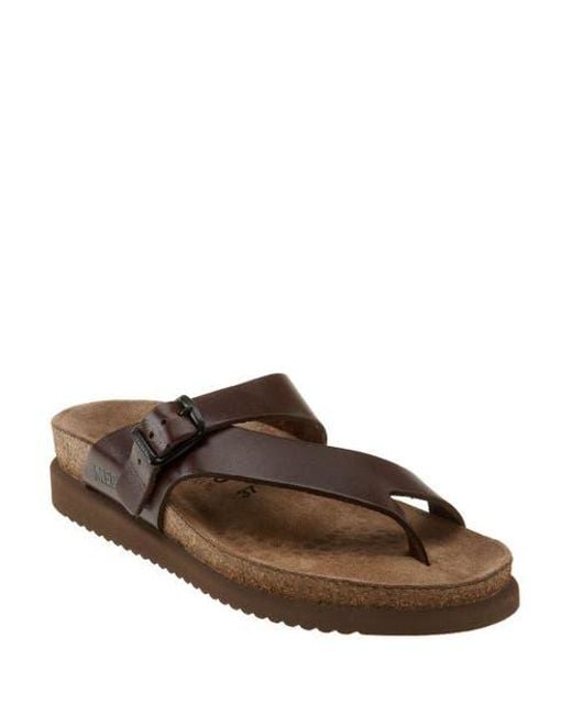 Mephisto Brown Helen Toe Loop Sandal