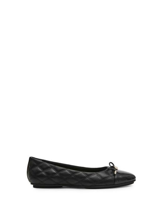 Anne Klein Black Luci Cap Toe Ballet Flat