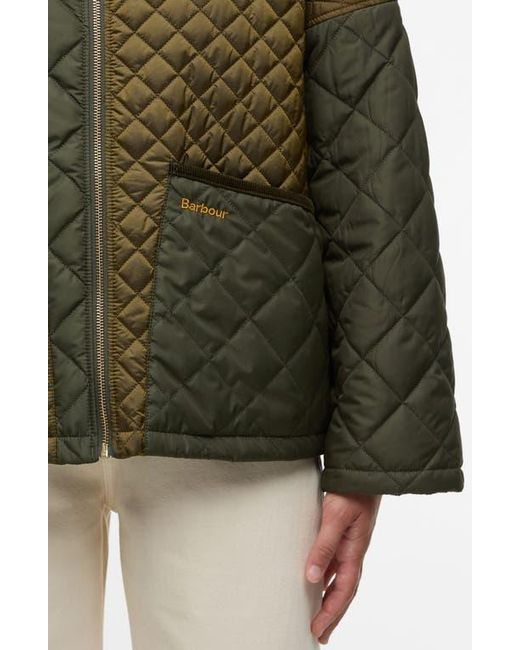 Barbour Green Danby Patchwork Quilted Jacket