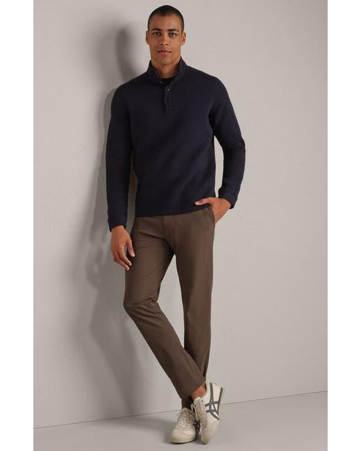 Rhone Blue Weekend Quilted Pullover for men