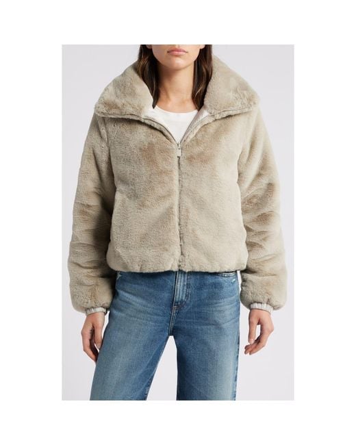 Save The Duck Natural Jeon Wind & Water Resistant Reversible Faux Shearling & Recycled Polyester Puffer Jacket