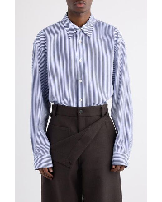 Dries Van Noten Blue Croom Stripe Button-Up Shirt for men