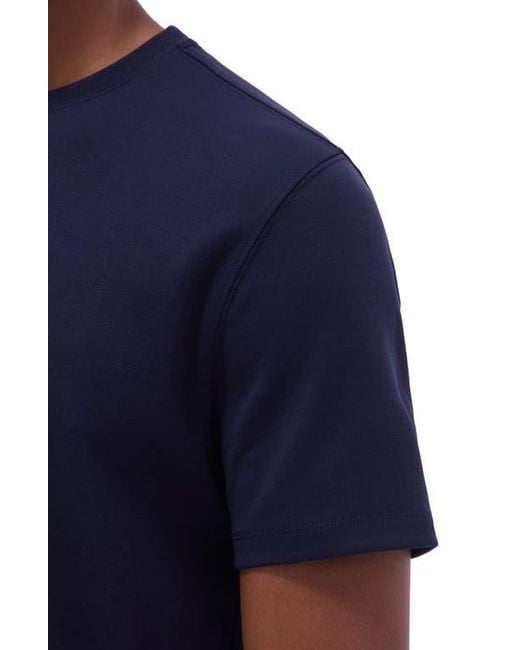 Bugatchi Blue Hank Solid Pima Cotton T-Shirt for men