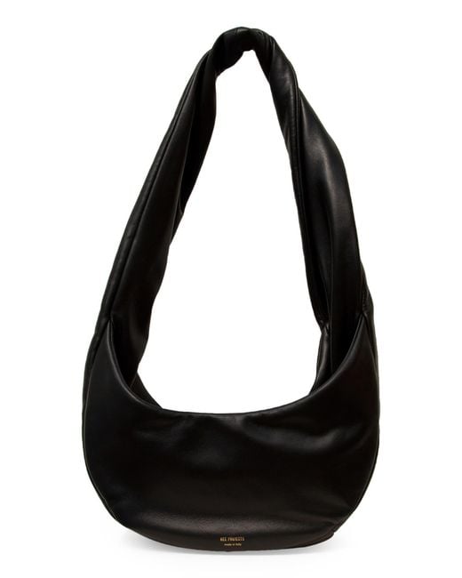 REE PROJECTS Black Medium Wyn Soft Twist Leather Shoulder Bag