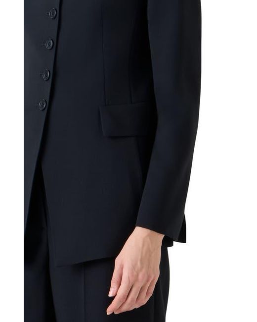Akris Blue Kev Wool Blend Jacket