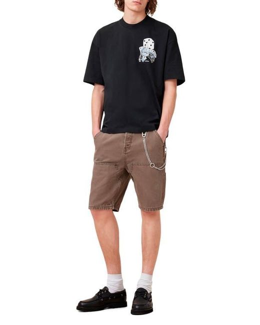 AllSaints Black Dealt Short Sleeve Graphic T-Shirt for men