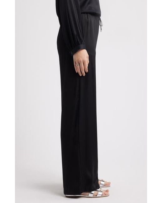 Nordstrom Black Satin Drawstring Pants