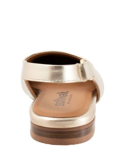 Softwalk® White Katy Slingback Flat