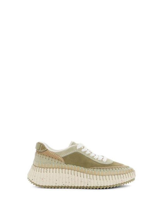 Chloé White Nama Platform Sneaker
