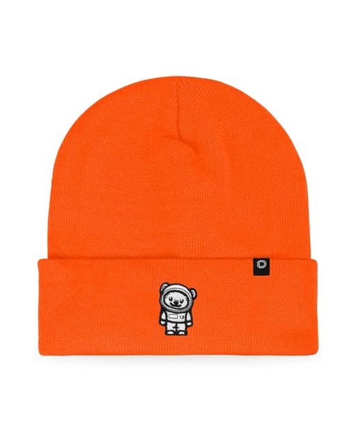 Alix Orange Ice Bear Beanie for men