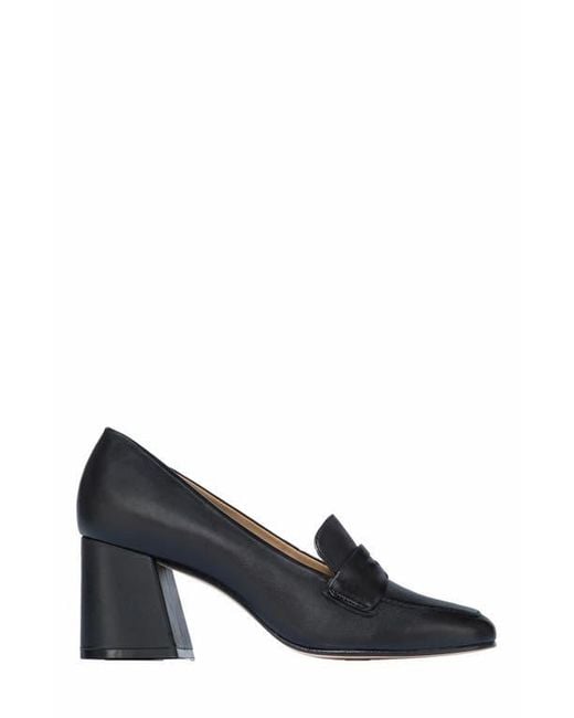 Bernardo Blue Nessa Block Heel Loafer Pump