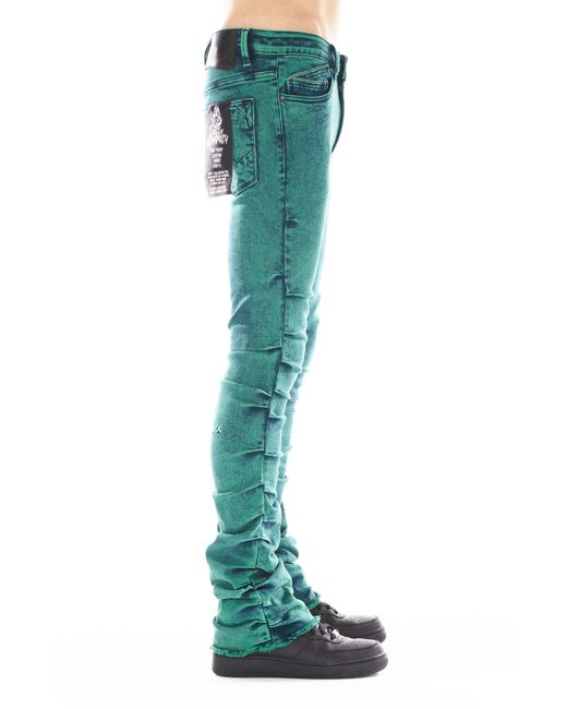 Cult Of Individuality Blue Hipster Nomad Stacked Bootcut Jeans for men