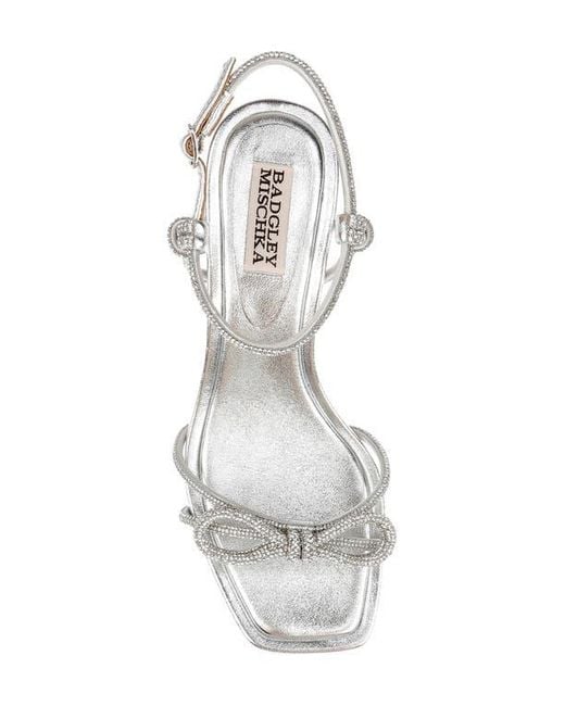 Badgley Mischka White Dandelion Ankle Strap Sandal