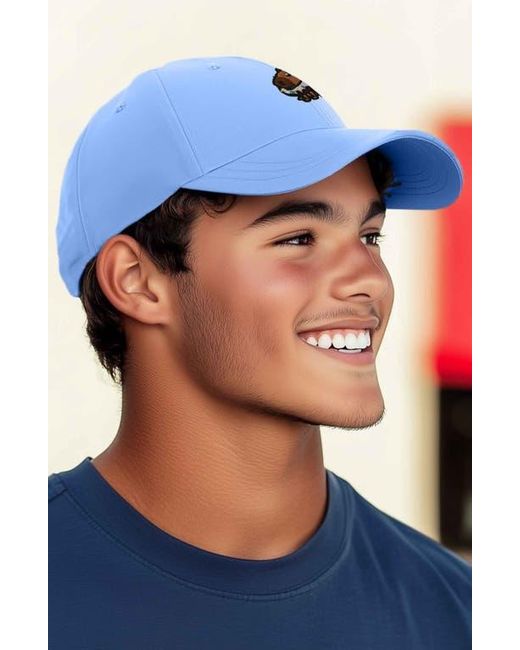 Alix Blue Capybara Donut Embroidered Cap for men