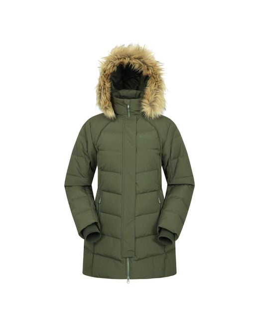 Mountain Warehouse Green Isla Ii Long Down Jacket