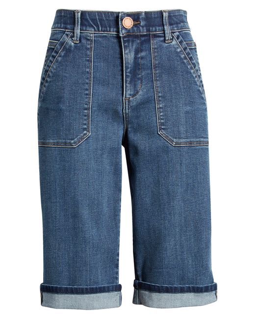 Wit & Wisdom Blue Cuffed Denim Shorts