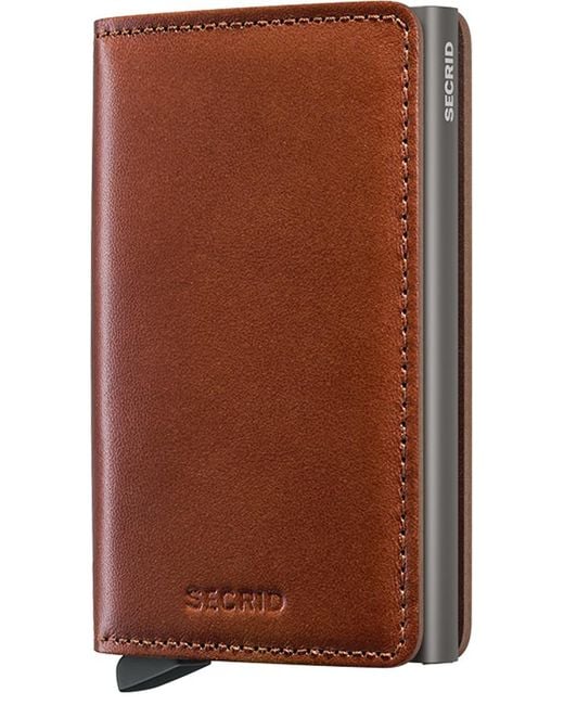 Secrid Brown Slimwallet Texano for men