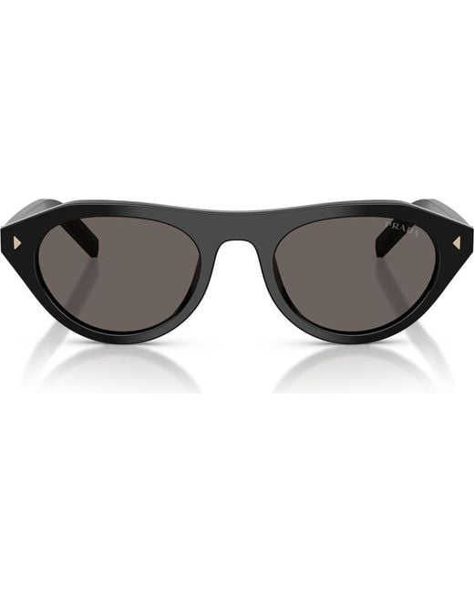 Prada Gray 51Mm Irregular Sunglasses