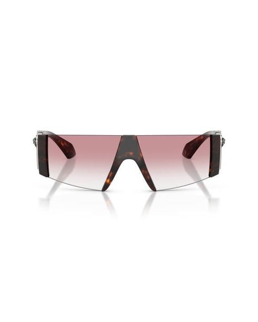 Versace Brown 136Mm Rectangular Sunglasses