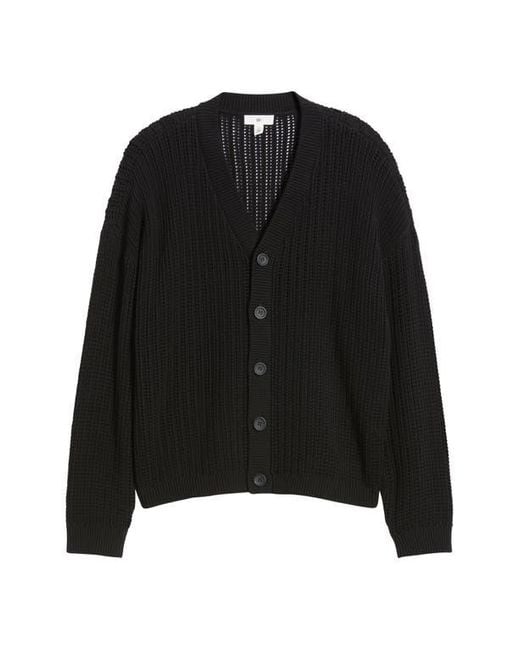 BP. Black Open Stitch Cardigan for men
